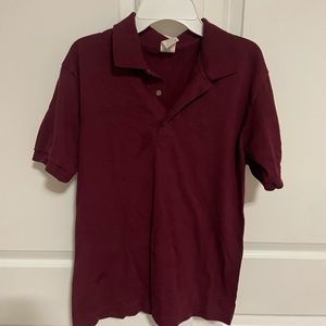 Maroon Button Up Shirt - Small